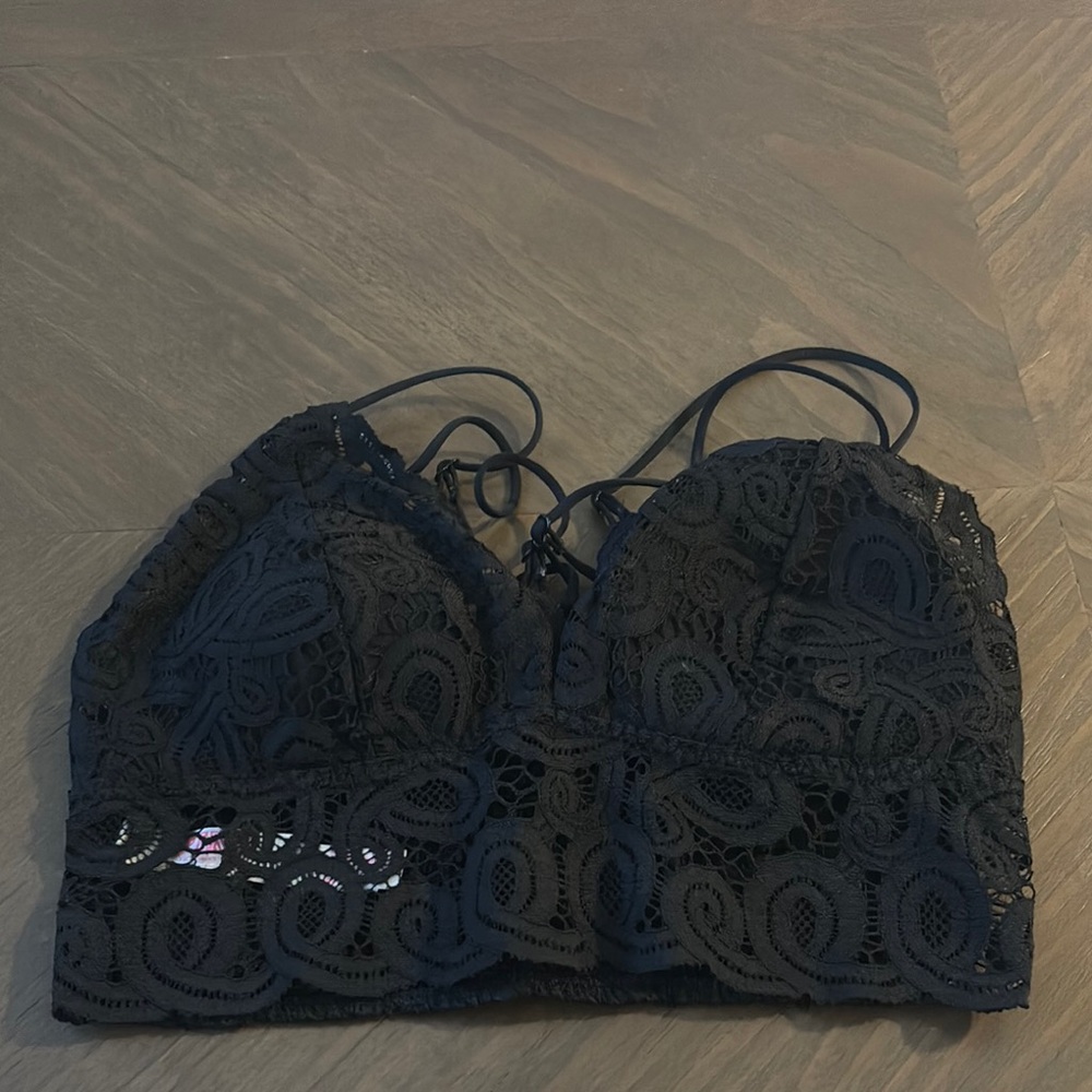 Pink by Victoria’s Secret Black Lace Bralette Size M